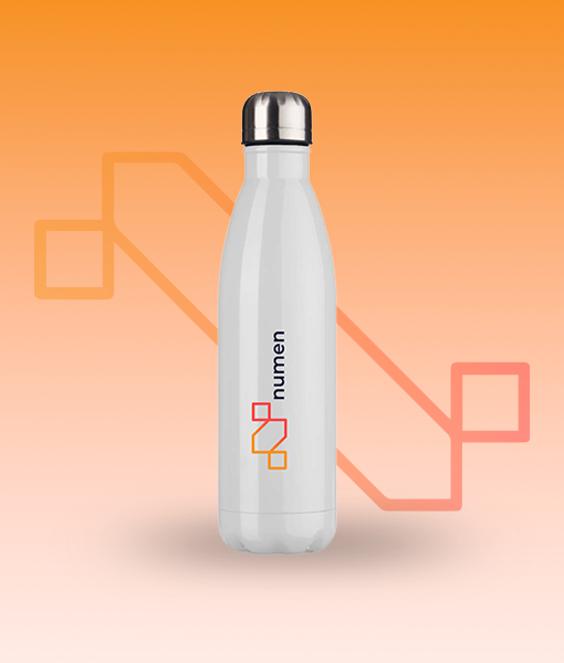 Garrafa 750ml em inox Branco - Numen
